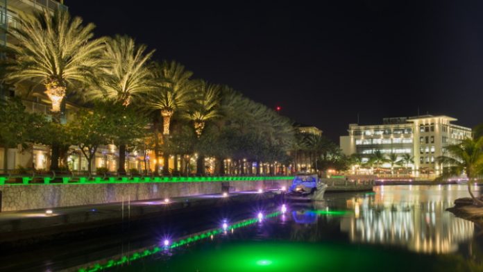 Cayman Islands-Camana Bay at night