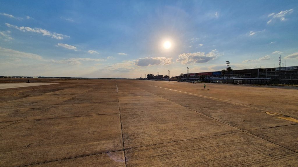 Empty airport at Lusaka, Zambia, due to COVID-19