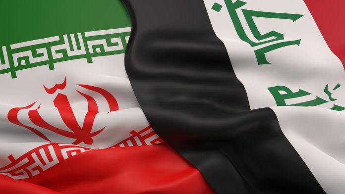 Iraq and Iran flags_iStock-1199877248
