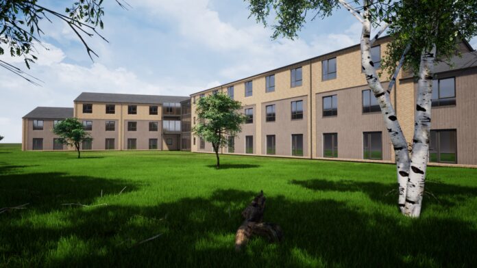 McGoff's Adel development - care home garden view