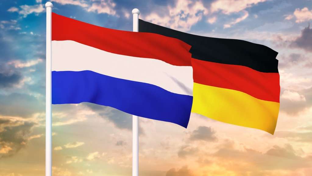 The Netherlands and Germany flags