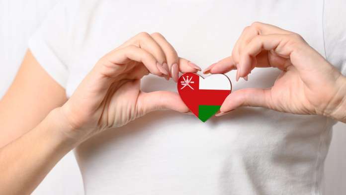 Oman flag on heart, referencing Oman medical travel