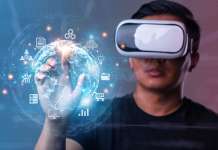 UAE’s first metaverse hospital Man wearing VR headset to access the metaverse