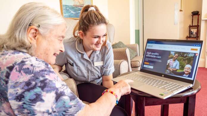 Agincare care home resident Madeleine is the star of the new Agincare website