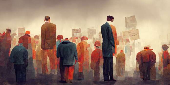 Unemployed people and unemployment, jobless men, job seekers, waiting for work opportunities, out of work and waiting for a job, sacked dismissed or between jobs