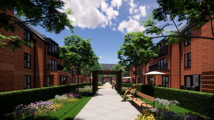 Artist impression of Adlington Retirement Living community in Knighton Leicester