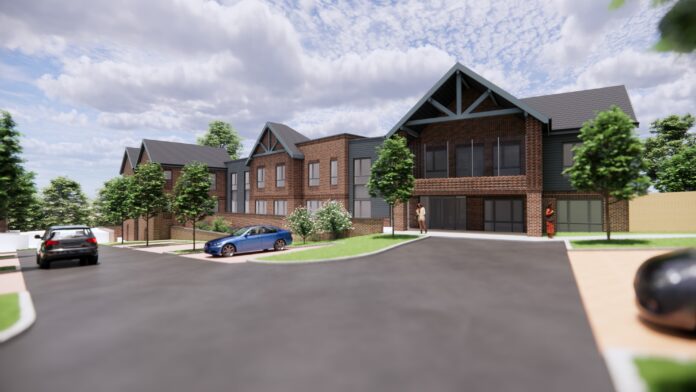 A CGI of Hartford Care's newly built care home in Fordingbridge Hampshire
