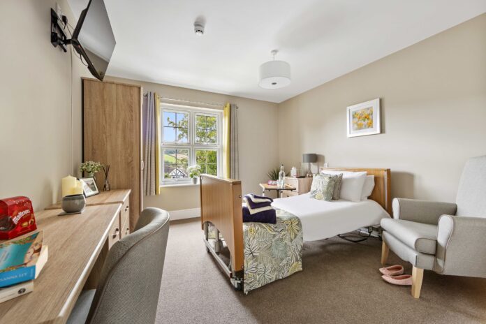 An indicative photograph of the new bedrooms at Hartford Care's Tegfield House care home in Winchester