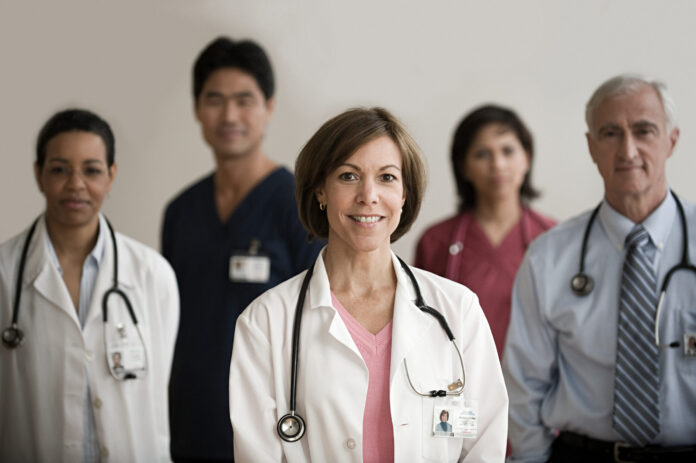 Doctor and colleagues