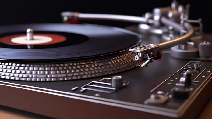 Vintage Turntable: A Close-Up of Analog Music