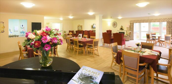 Maven Healthcare The dining room at Abbey Court Care Home