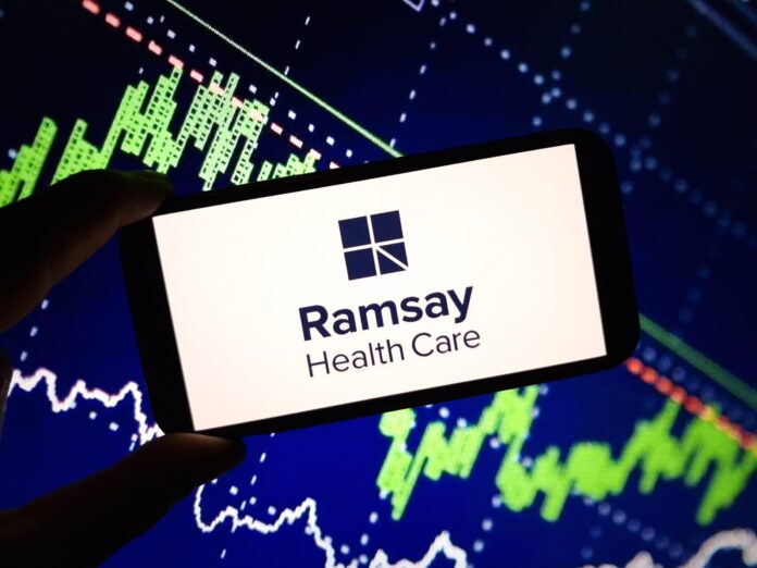 Konskie, Poland - February 09, 2024: Ramsay Health Care company logo displayed on mobile phone